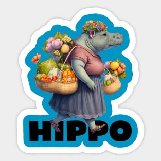 Shoppie Hippo Sticker